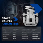 Rear Brake Calipers with Bracket for Acura TSX (2009-2014)