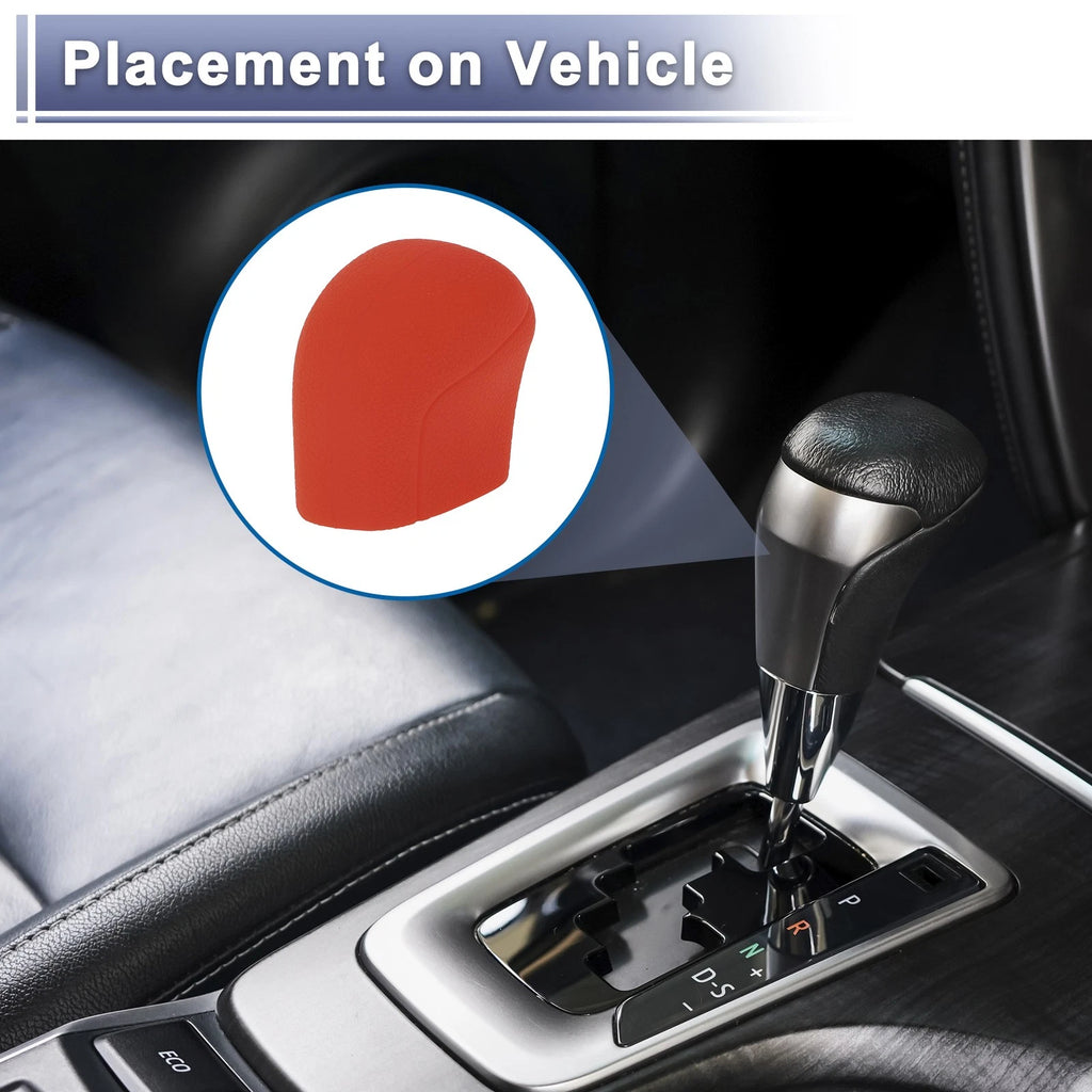 1 Pc Gear Shift Knob Cover Red Silicone for Toyota Camry (2018–2024)