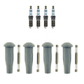 Set of 4 Denso Iridium Power Plugs & NGK Ignition Coil Boots for C-Max, Escape, Milan