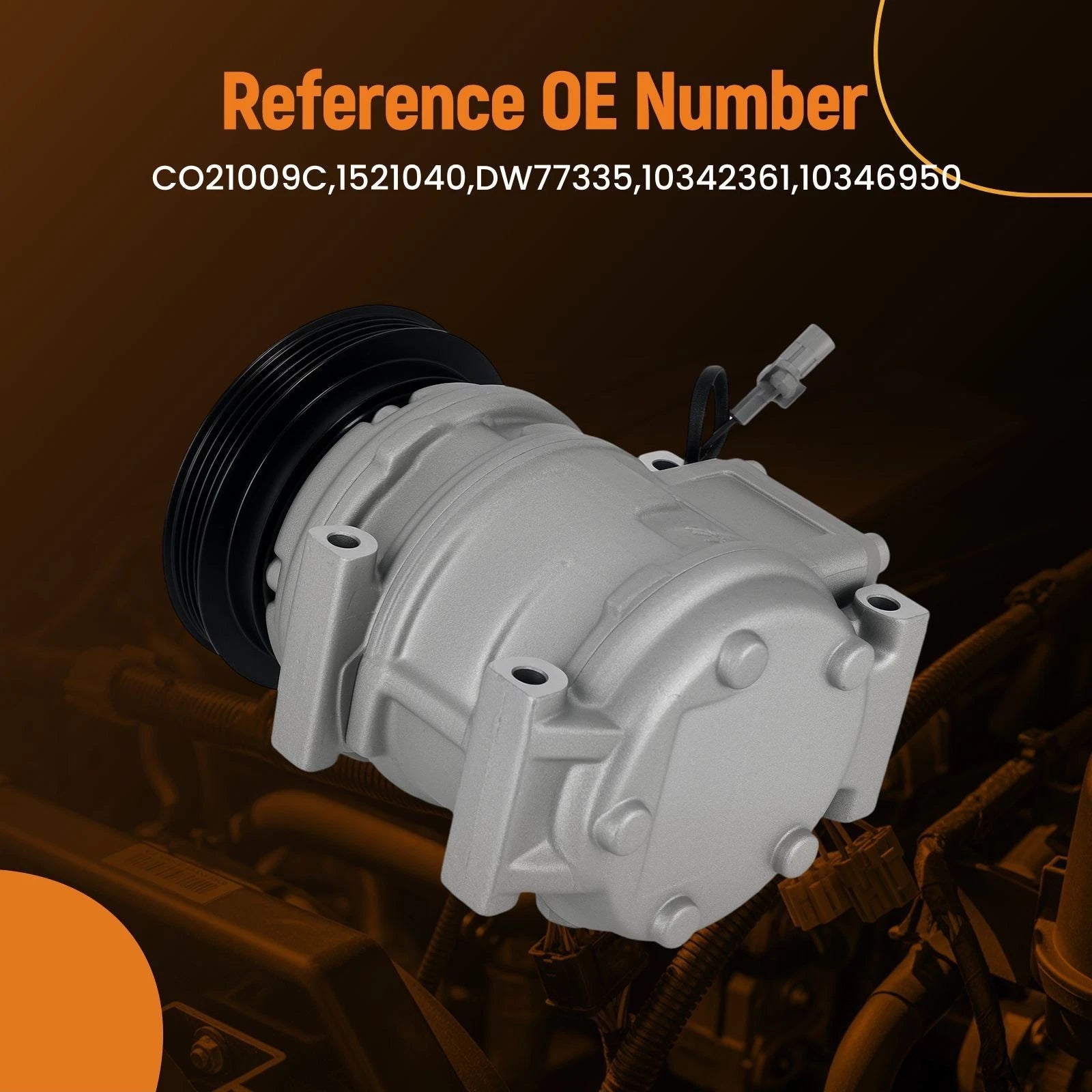 A/C Compressor & Clutch for Toyota Tacoma 2.4L 2.7L (1994–2004) CO21009C 78335