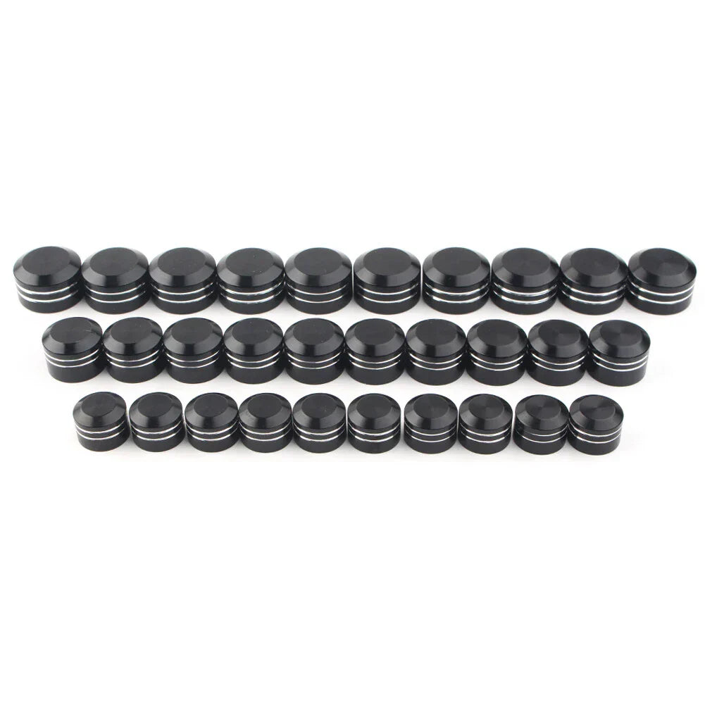 10 x Black CNC Inner 9/11/13mm Motor Bolt Topper Caps for Harley