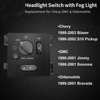 Headlight Switch w/ Fog Light for Chevy S10 Blazer GMC Sonoma (1998–2003) 15755954