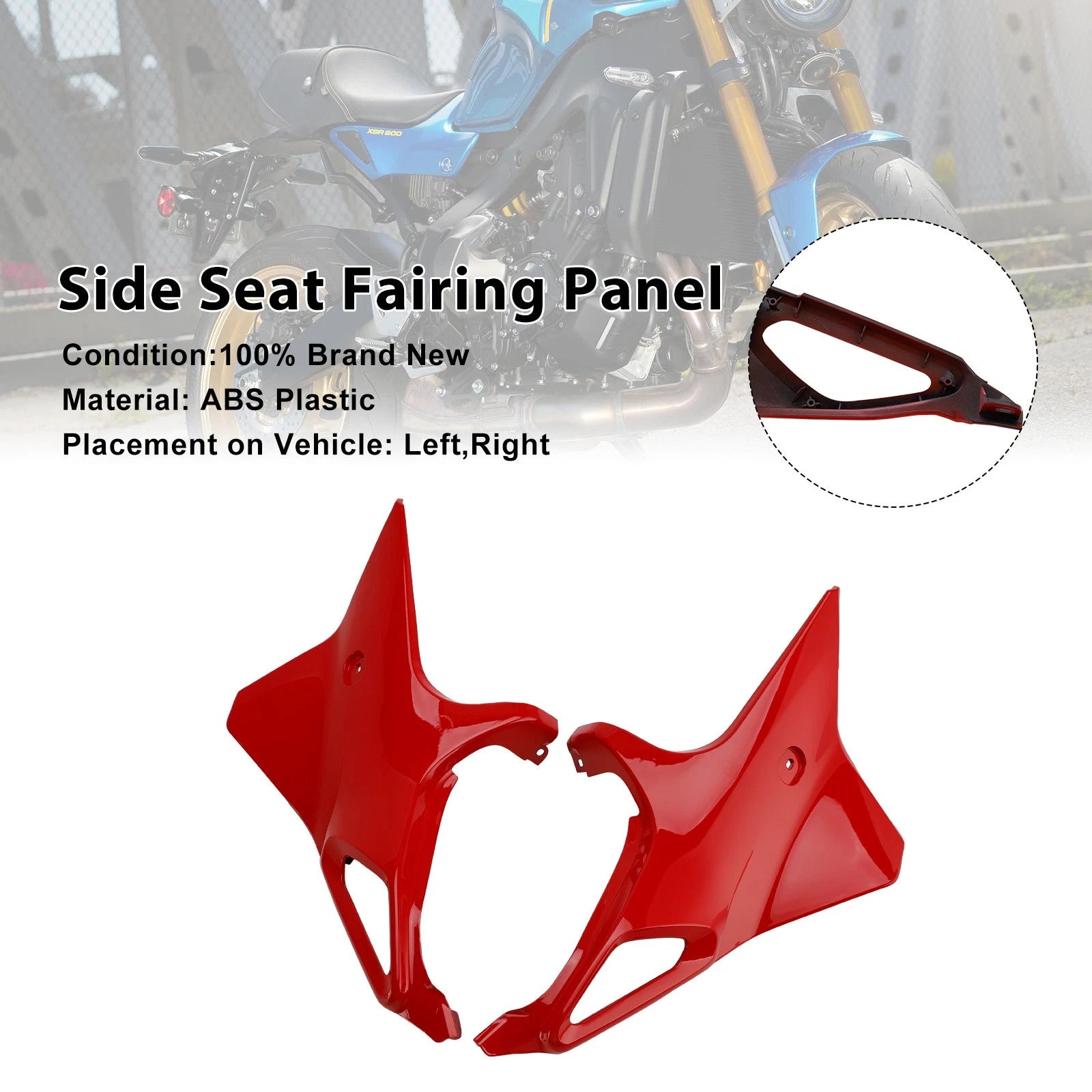 Side Seat Fairing Panel Cowl for Yamaha XSR 900 (2022–2025) Red