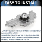 Water Pump for Ford Edge, Flex (2007–2010) No. 7T4Z8501B w/ Rubber Rings Kit