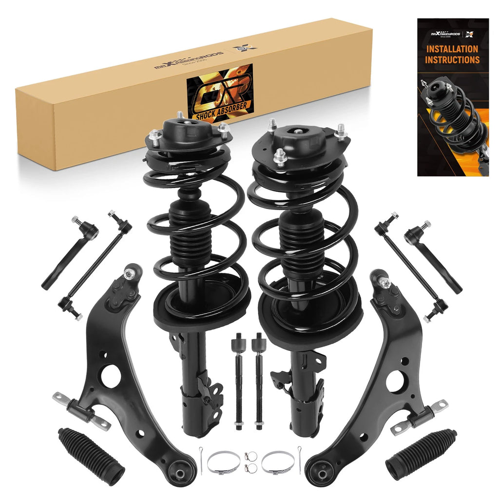 12x Front Struts Assy & Control Arm Sway Bars for Toyota Sienna (2007–2010)