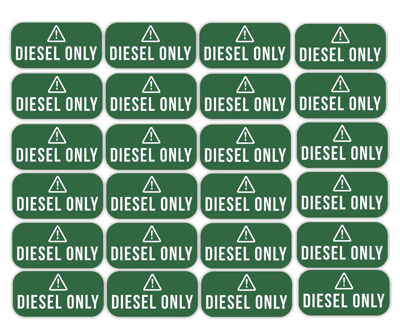 Diesel Only Vinyl Stickers for Truck (1" X 2")