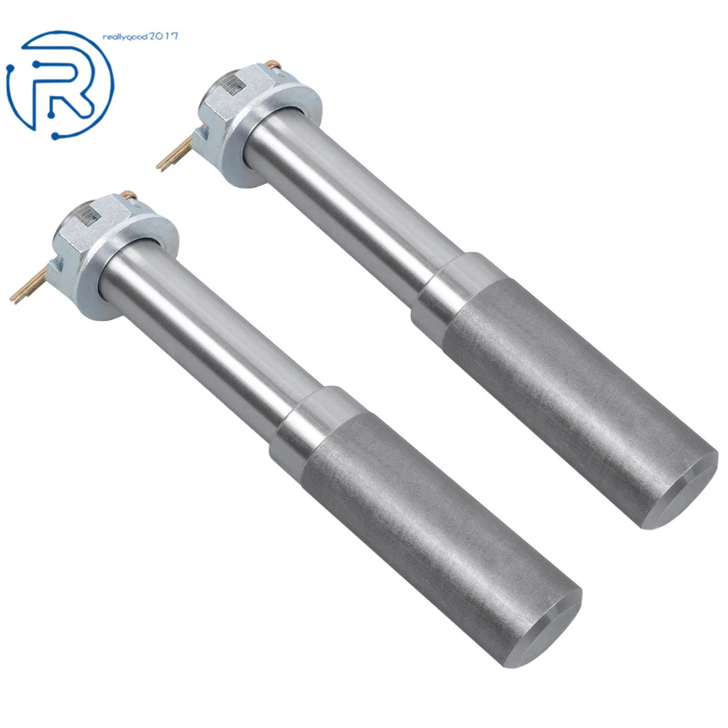 Set of 2 Round Trailer Spindles 1.25" Shank 2000 lbs for Axles