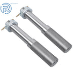 Set of 2 Round Trailer Spindles 1.25" Shank 2000 lbs for Axles