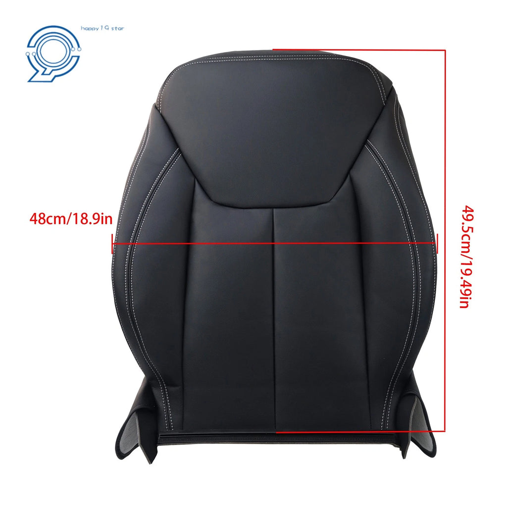 Front Left Leather Seat Cover for Jeep Wrangler (2013-2017) Black