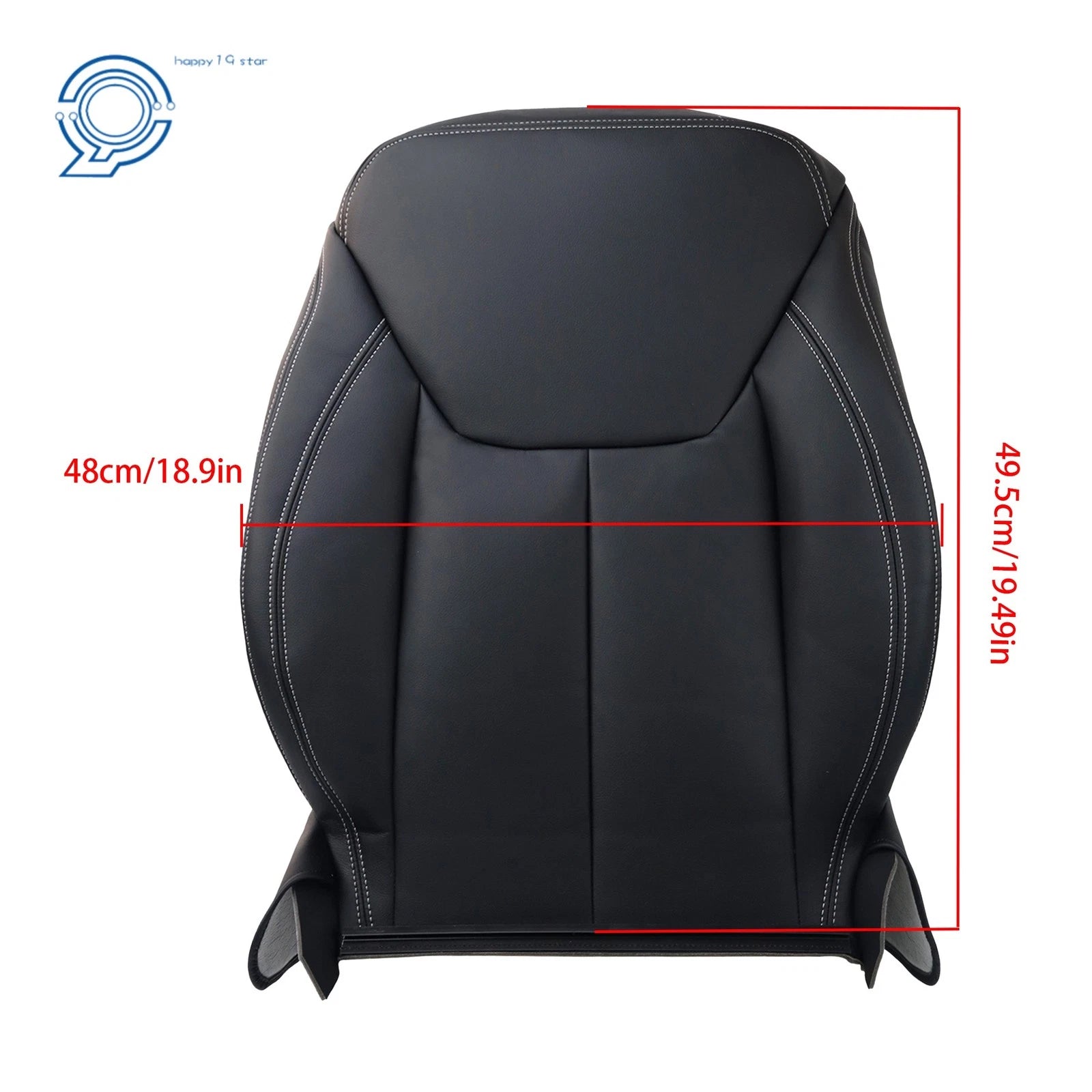 Front Left Leather Seat Cover for Jeep Wrangler (2013-2017) Black