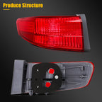 Tail Light Assembly for Honda Accord Sedan (2003–2004) Red Housing Left