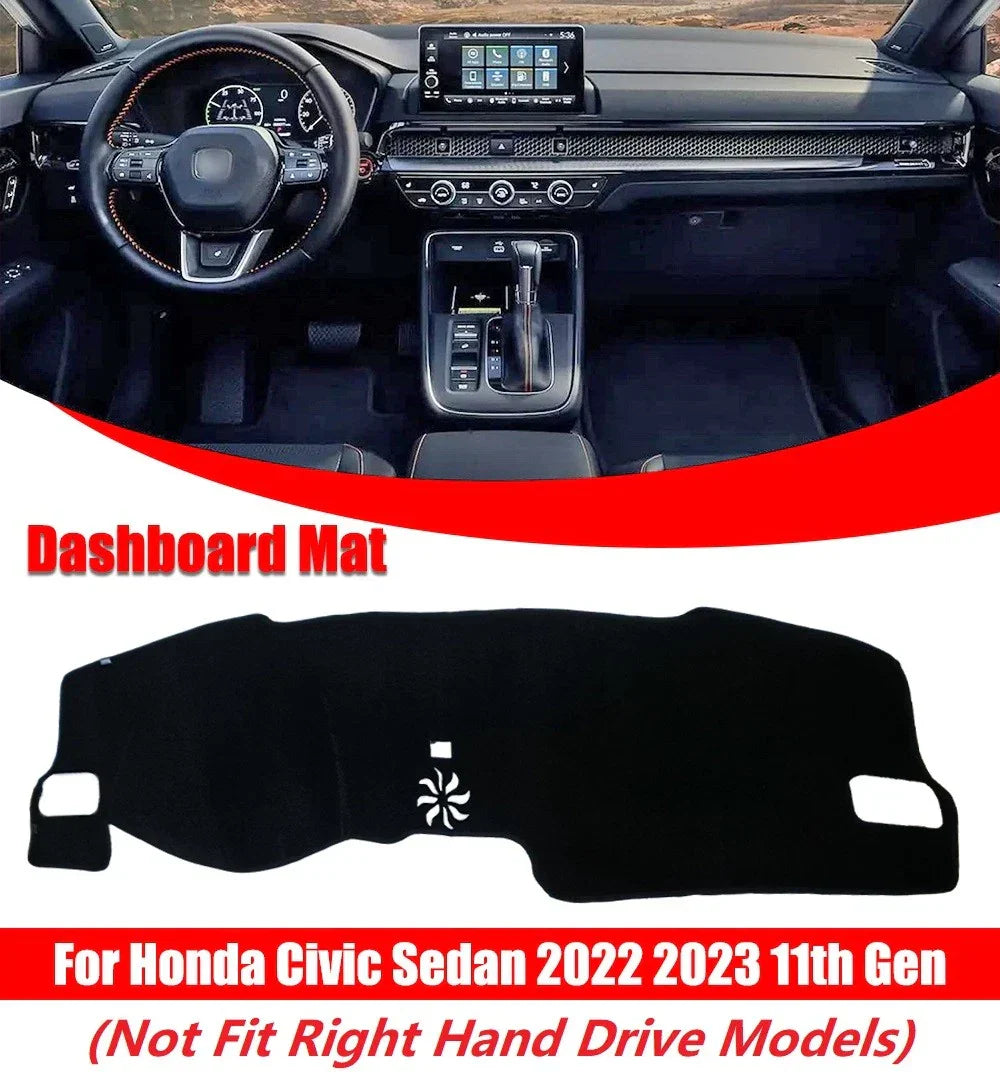 Dash Mat Cover Dashboard Mat Pad Anti-Sun for Honda Civic Sedan (2022–2024)