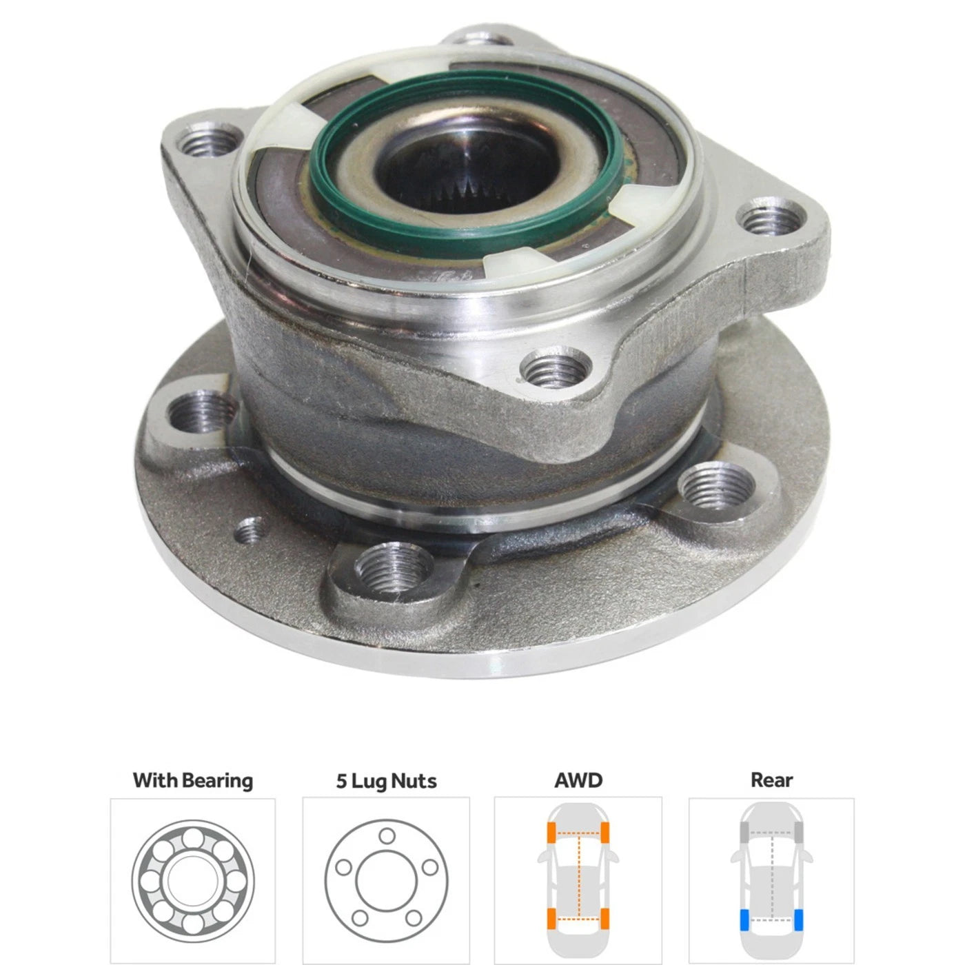 Set of 4 Wheel Hubs for Volvo S60 V70