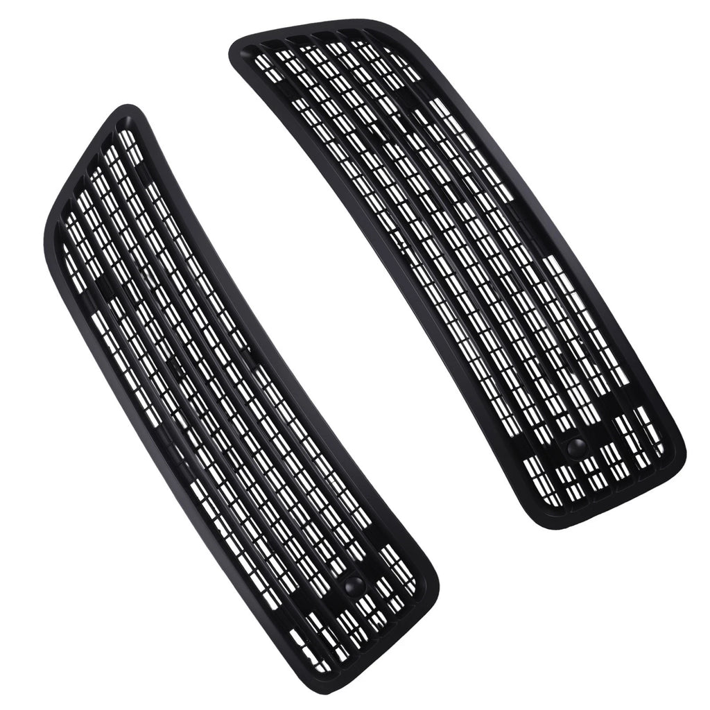 Hood Grille Vent Cover for Mercedes W221 (2007–2013) 2218800205 Black ABS Pair
