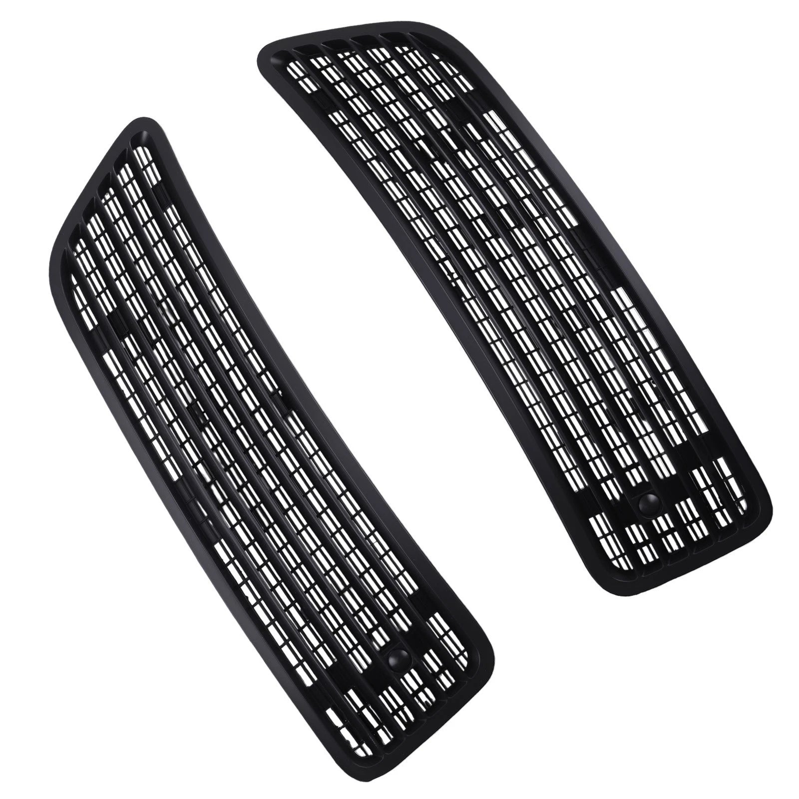 Hood Grille Vent Cover for Mercedes W221 (2007–2013) 2218800205 Black ABS Pair