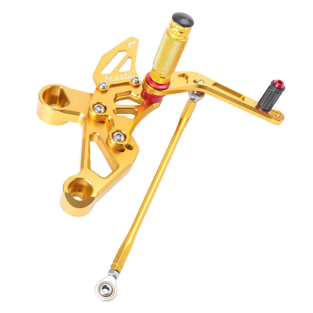 Gold Adjustable Rearset Footpegs for Yamaha MT-09 FZ-09 (2014-2017)