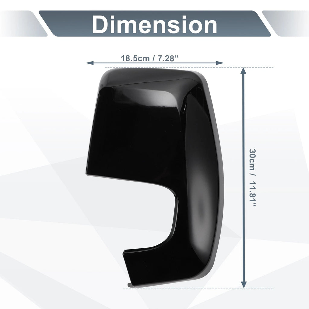 Left Rearview Mirror Cover Cap Gloss Black for Ford Transit Custom (2012–2023)