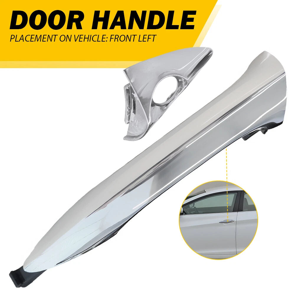 Exterior Door Handle for Hyundai Elantra (2011–2016) - LH Side, Chrome