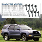 Set of 8 Ignition Coils for Lexus GS430 LS430 Toyota Tundra Sequoia (2000–2007)