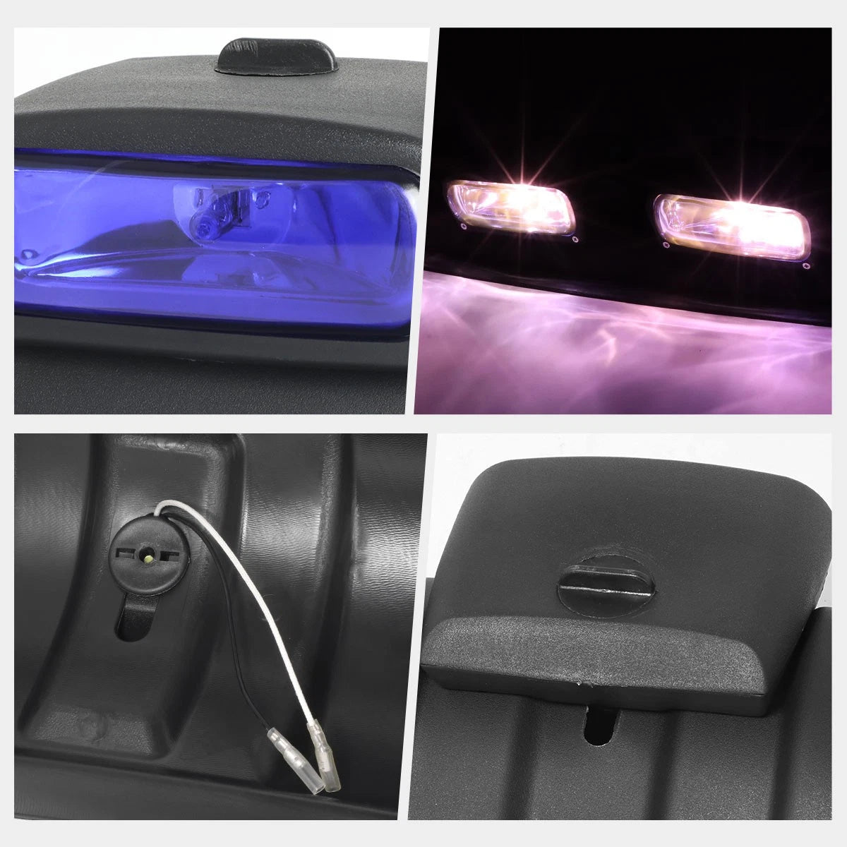 Set of 2 Off-Road Blue Lens Roof Top Mounted Fog Lights for Universal 4X4