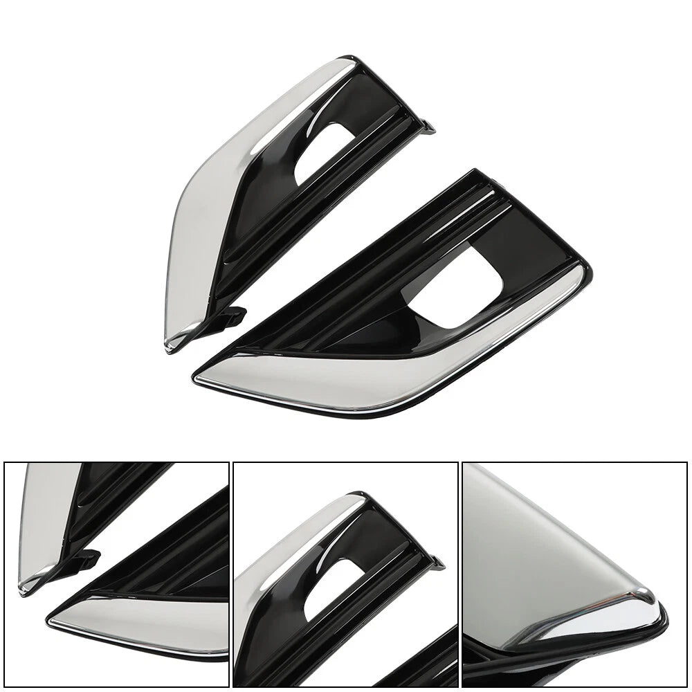 Set of 2 Black Fog Light Bezels for Infiniti Q50 (2018–2020)