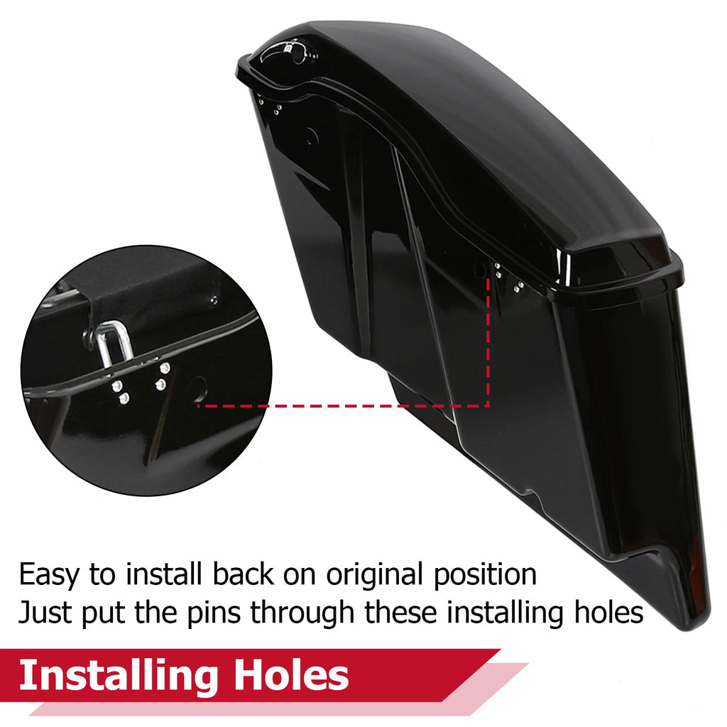 5" Stretched Saddlebags for Harley Davidson Street Road Glide (2014-2024)