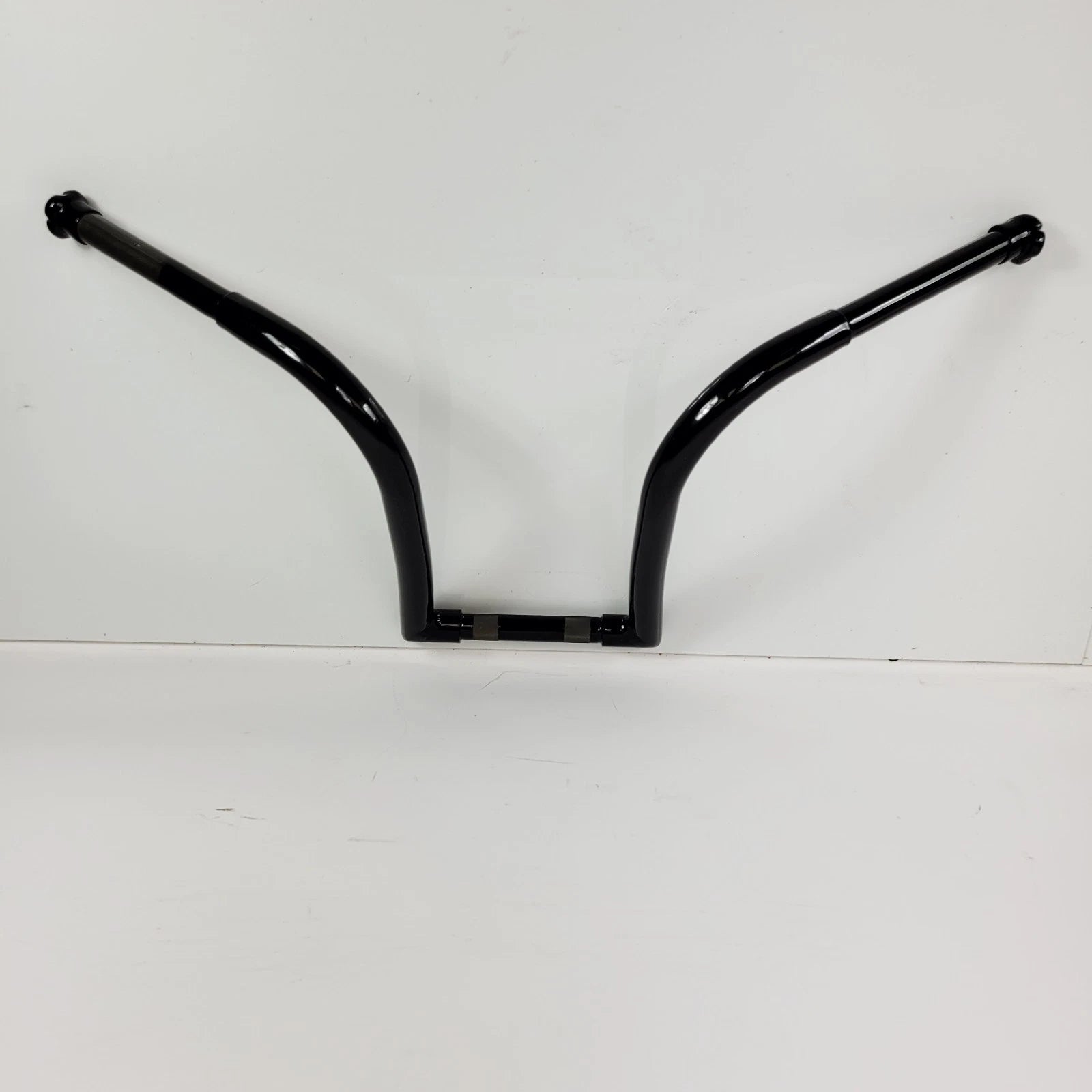 1-1/4" Gloss Black 12" Ape Hanger Handlebars for Harley (1" Clamping)