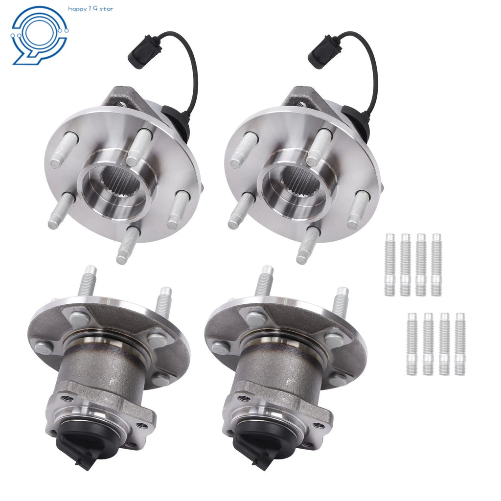 Set of 4 Wheel Hub Bearings for Chevrolet Malibu Pontiac G6 Saturn Aura (2008–2012)