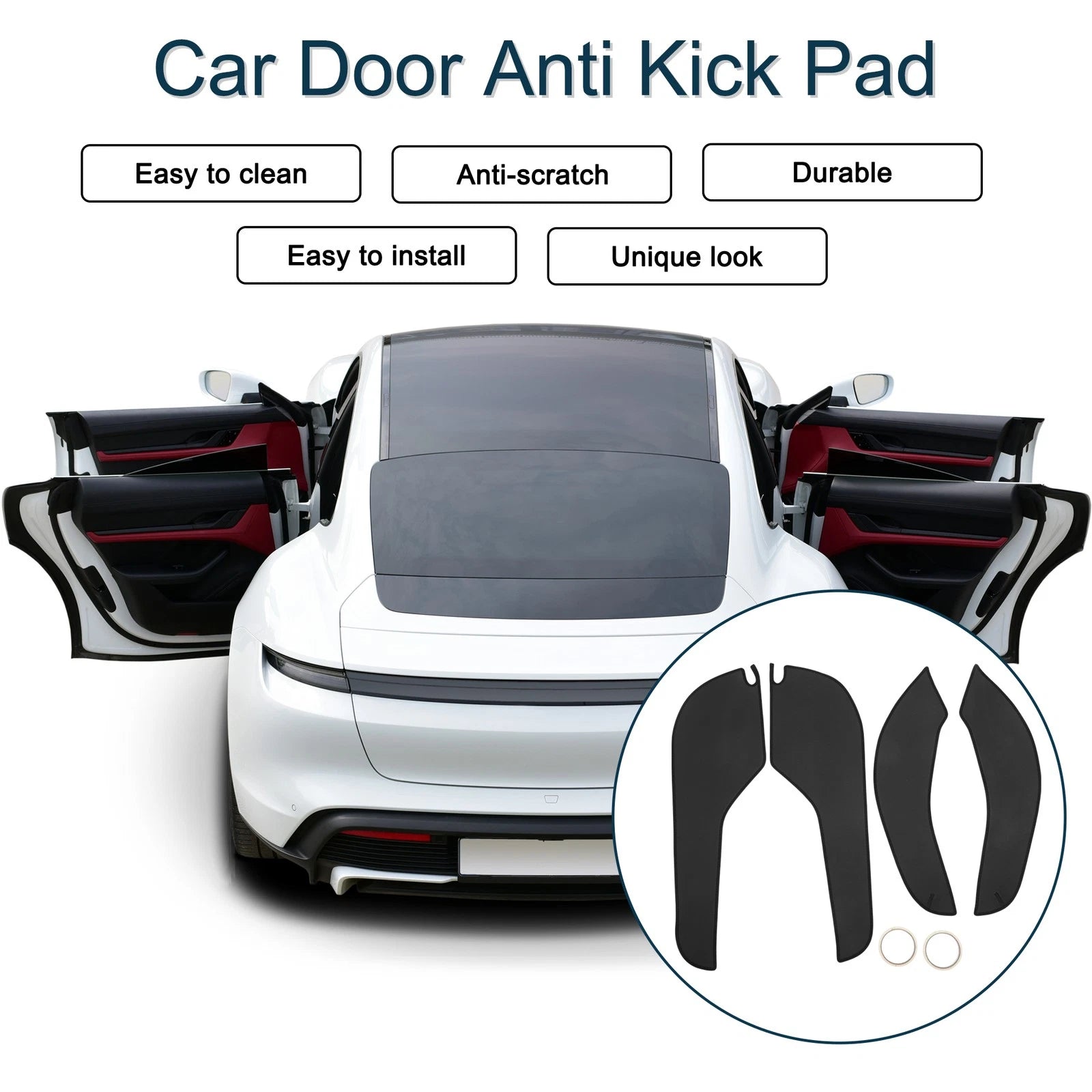 Set of 1 Car Door Anti Kick Pad Sticker Protector for Ford Focus (2019)