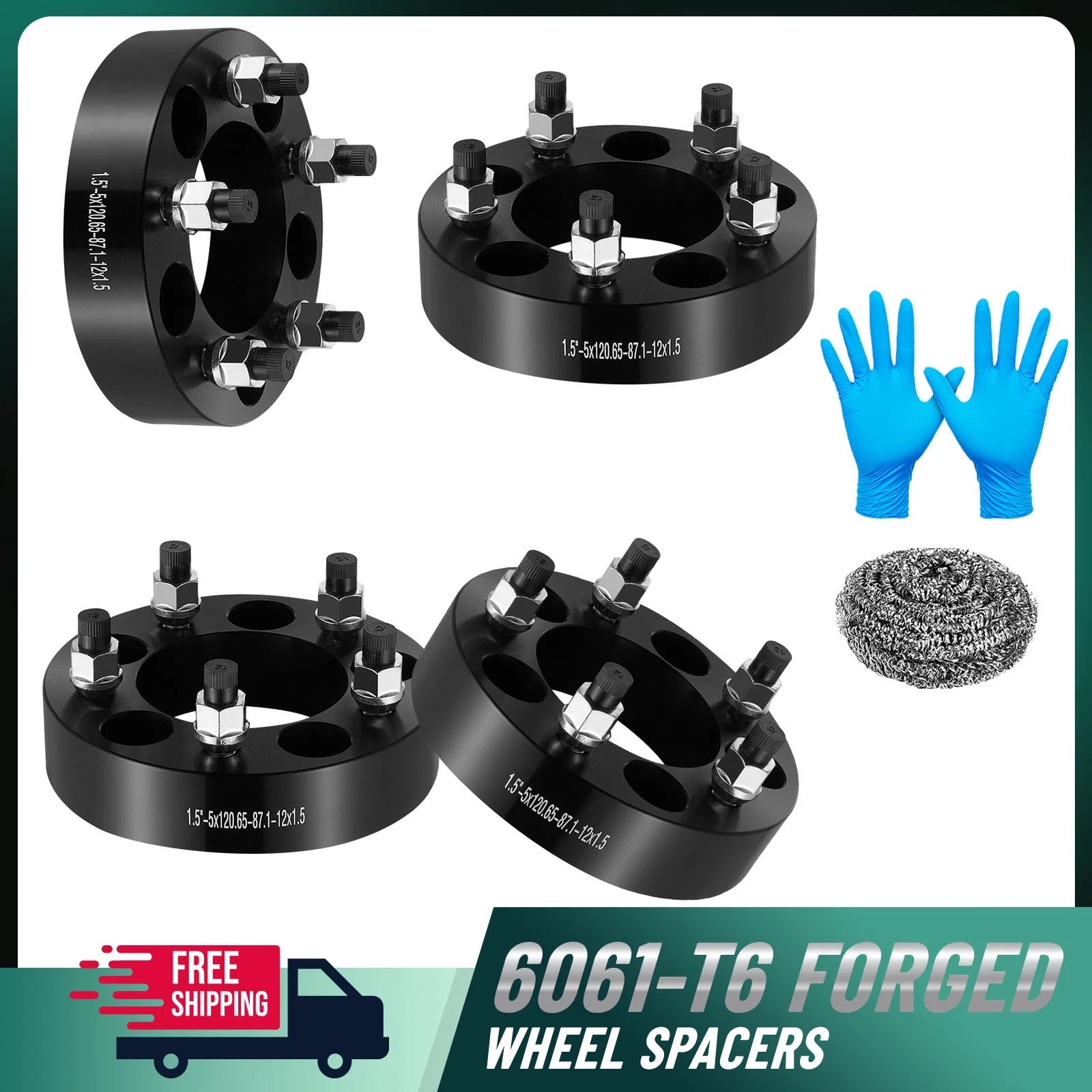 1.5 in 5x4.75 Wheel Spacers M12x1.5 for 1995–2009 GMC Jimmy Cadillac XLR