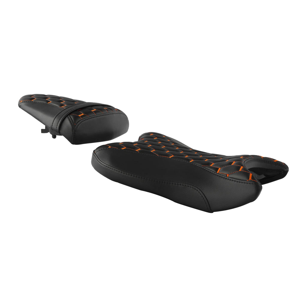 Black Orange Driver & Passenger Seat for Yamaha YZF R6 (2006–2007)