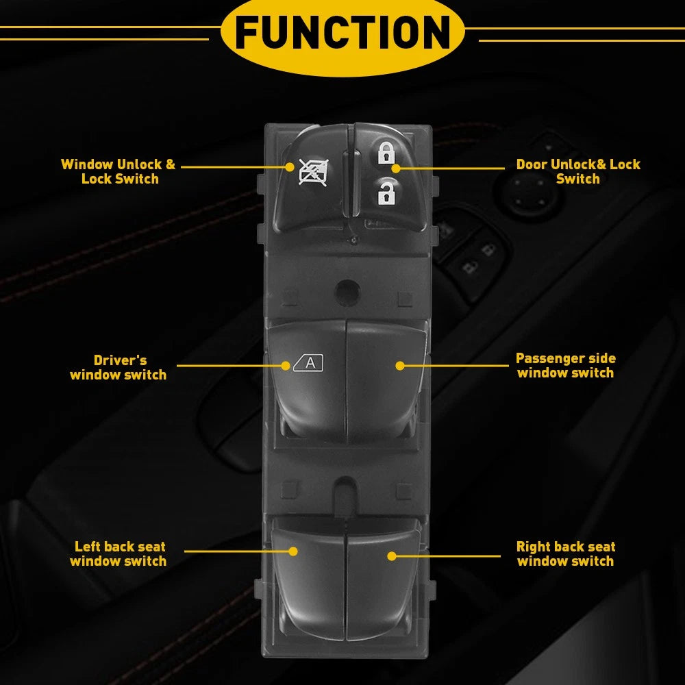 Master Window Door Switch for Nissan Altima Rogue Sentra LEAF (2013-2018)