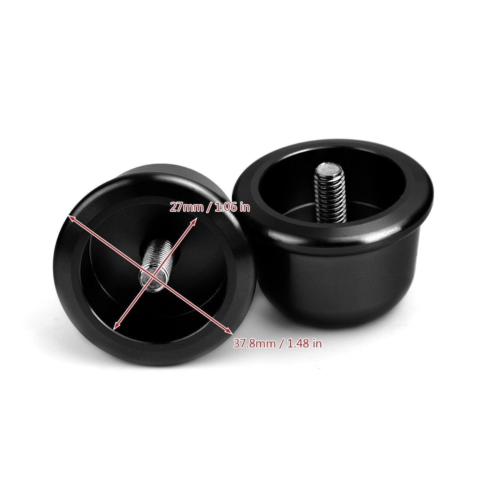 CNC Black Bar End Caps for Triumph Bonneville Street Twin T100 T120 (2016–2020)