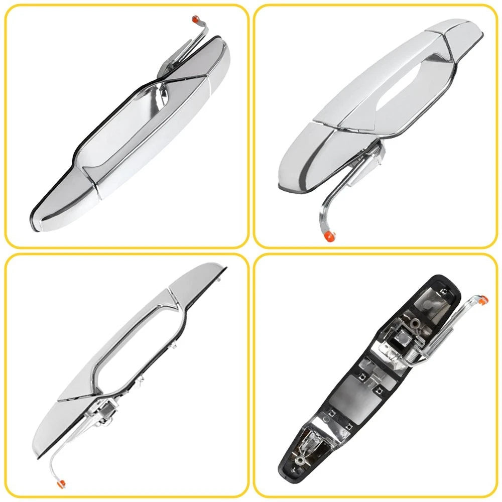 Rear Driver Left Door Handle for Cadillac Escalade, Silverado (2007–2013) Chrome