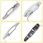 Rear Driver Left Door Handle for Cadillac Escalade, Silverado (2007–2013) Chrome