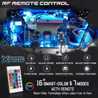 48-LED Engine Bay Underhood Glow Neon Light Strip for RF Wireless Remote (-)