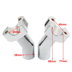 3.5" Pullback Handlebar Risers Black for Harley Dyna Softail Road King