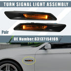 Side Marker Turn Signal Amber Light for BMW 528i 535i 550i F10 (2010-2016)