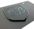Vanity License Plate Premium Black with Dodge Ram Emblem for Dodge Ram (2002–2026)