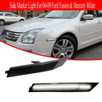 Set of 2 Smoke LED Side Marker Lights for Ford Fusion Milan (2006–2009)