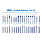36Pcs Terminal Removal Tool Kit Depinning Tool Electrical Connector Pin Removal