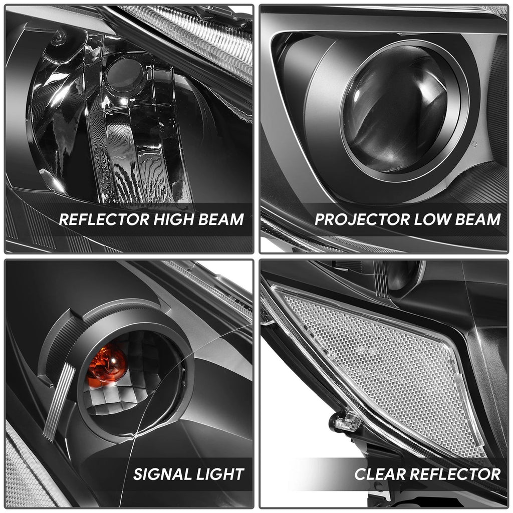 Projector Headlights for Subaru Outback/Legacy (2010–2014) - Black Housing