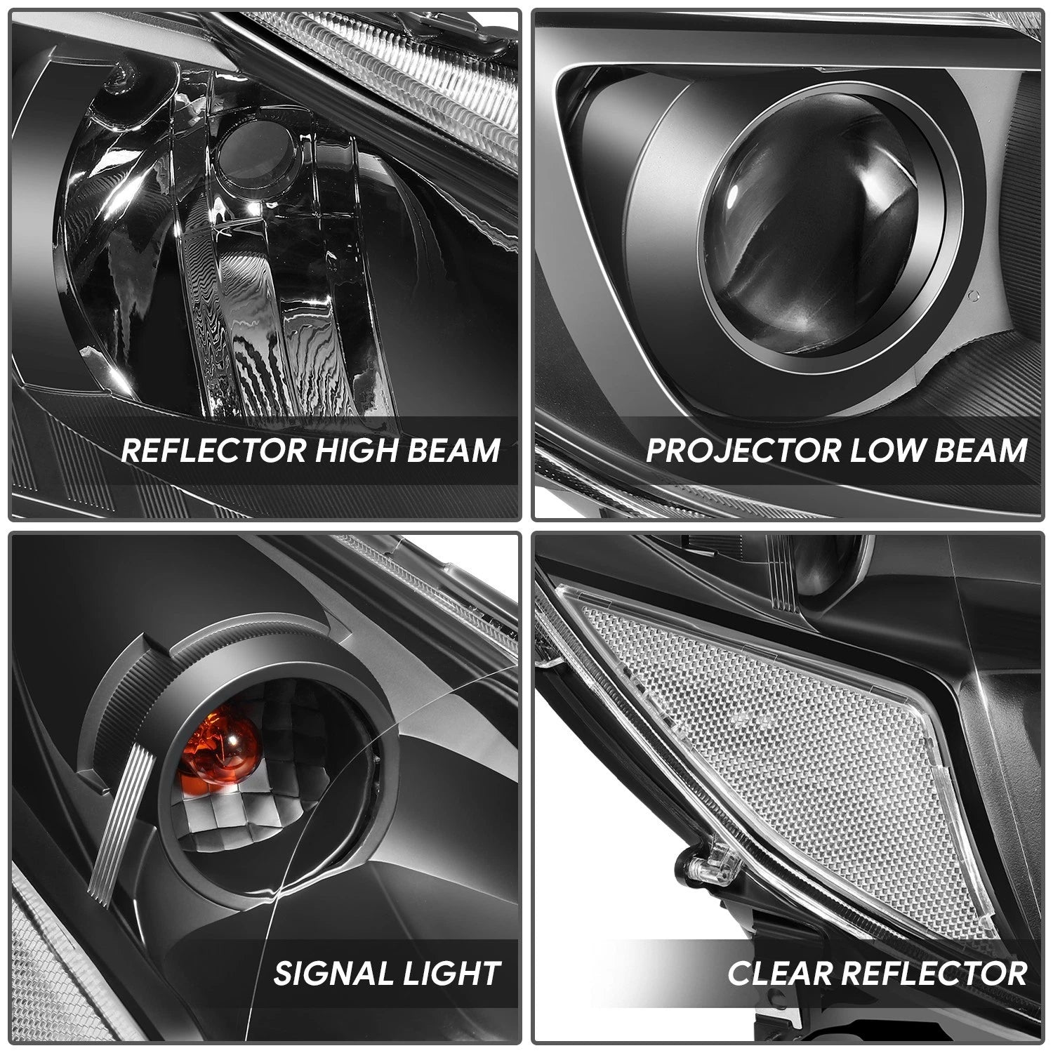 Projector Headlights for Subaru Outback/Legacy (2010–2014) - Black Housing