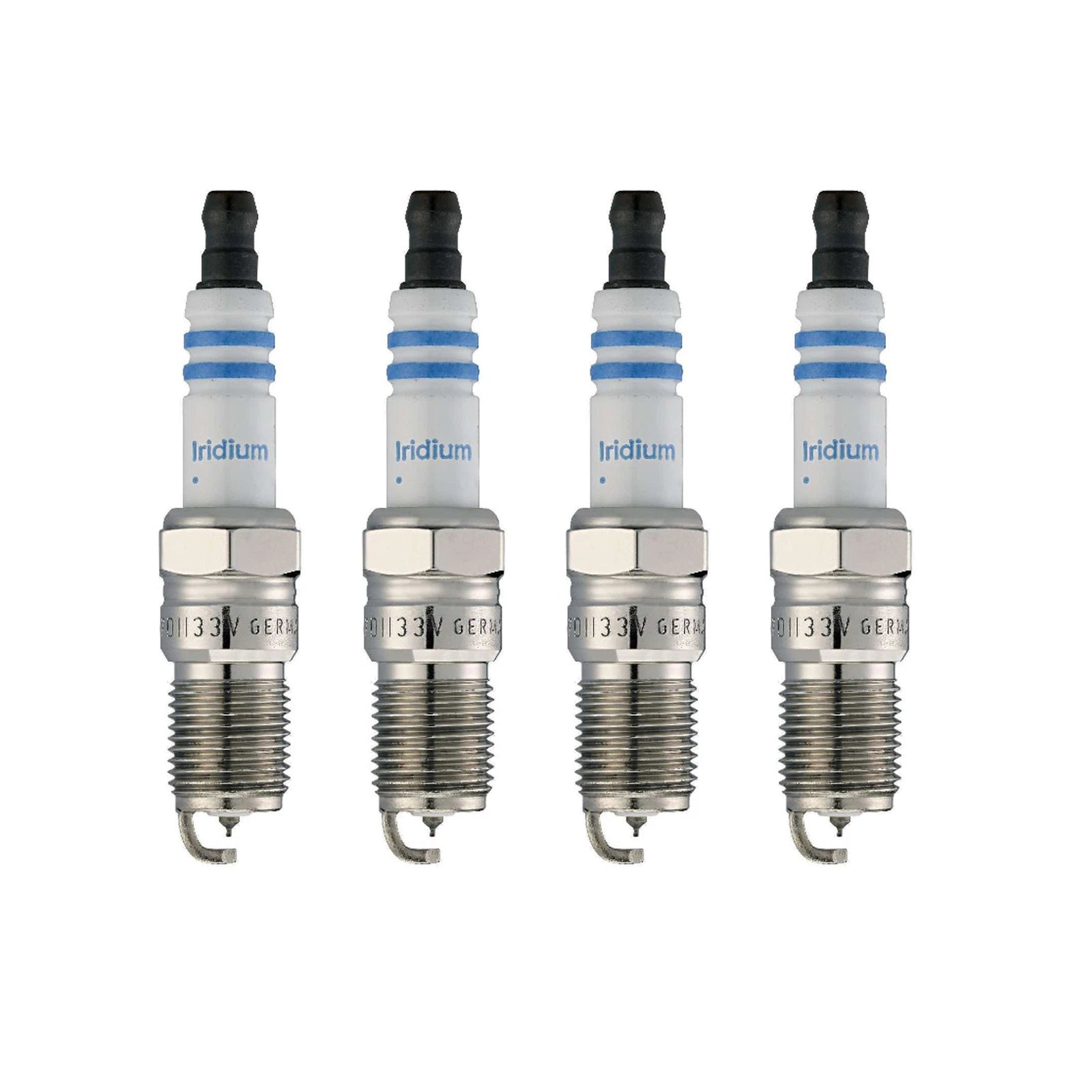 Set of 4 Bosch Double Iridium Spark Plugs for Chevy MB Mazda Ford GMC Pontiac (L4)
