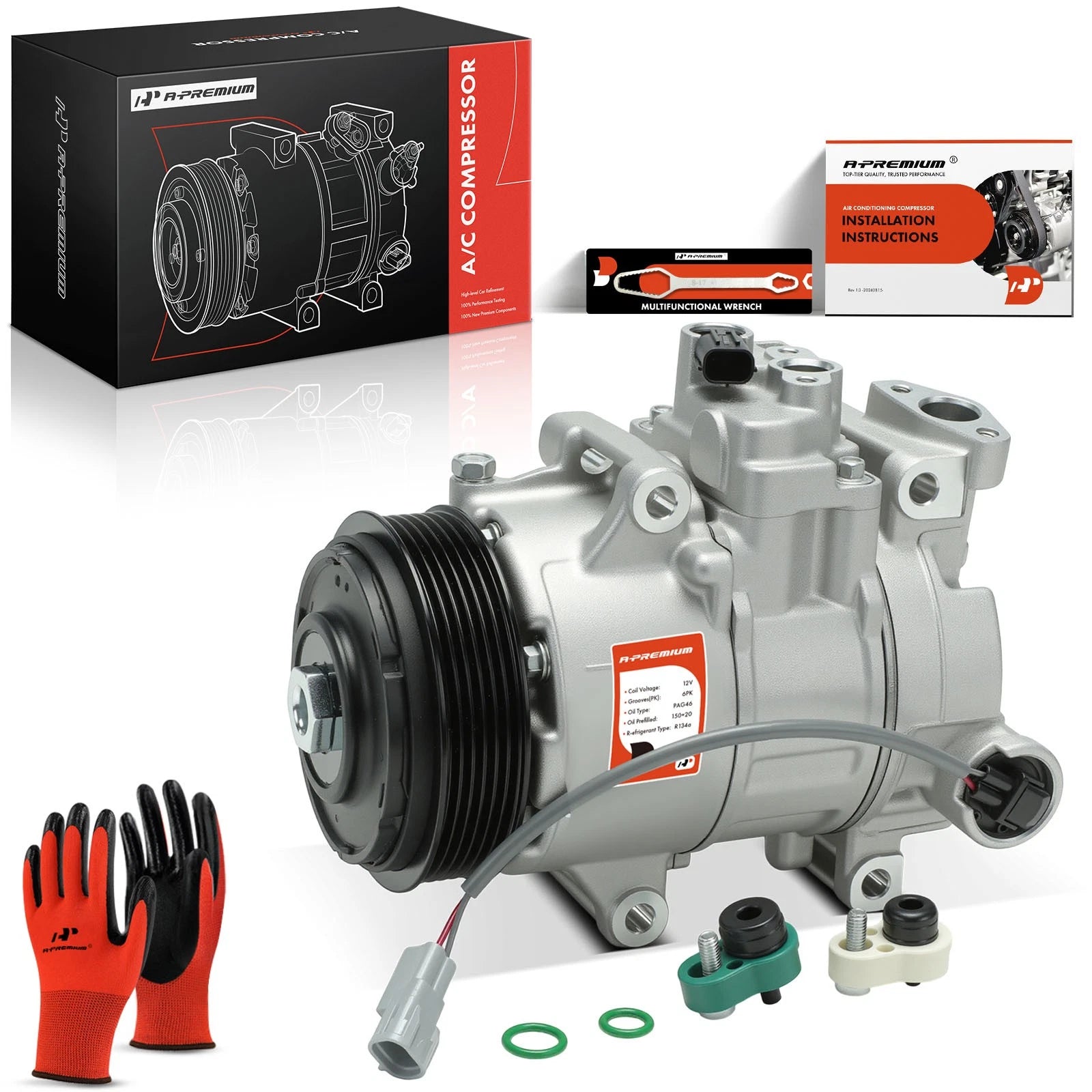 A/C Compressor with Clutch for Subaru Legacy Outback Impreza (2010–2019)