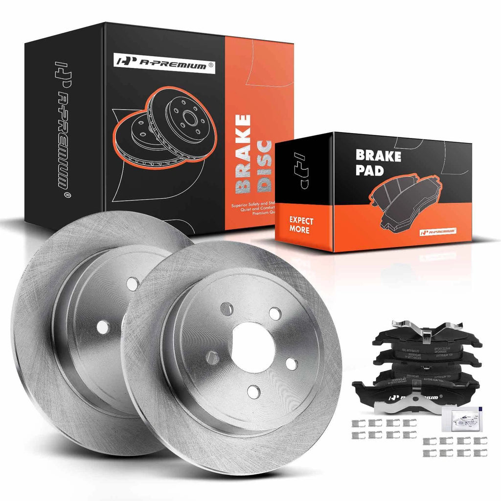 Rear Disc Brake Rotors & Ceramic Pads for Chrysler PT Cruiser (2003–2007)