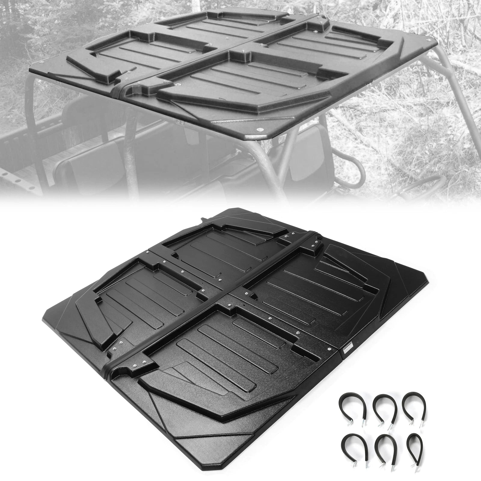 4 Piece Hard Top Roof for Kawasaki Mule 3010 4010 Trans (2005–2022)