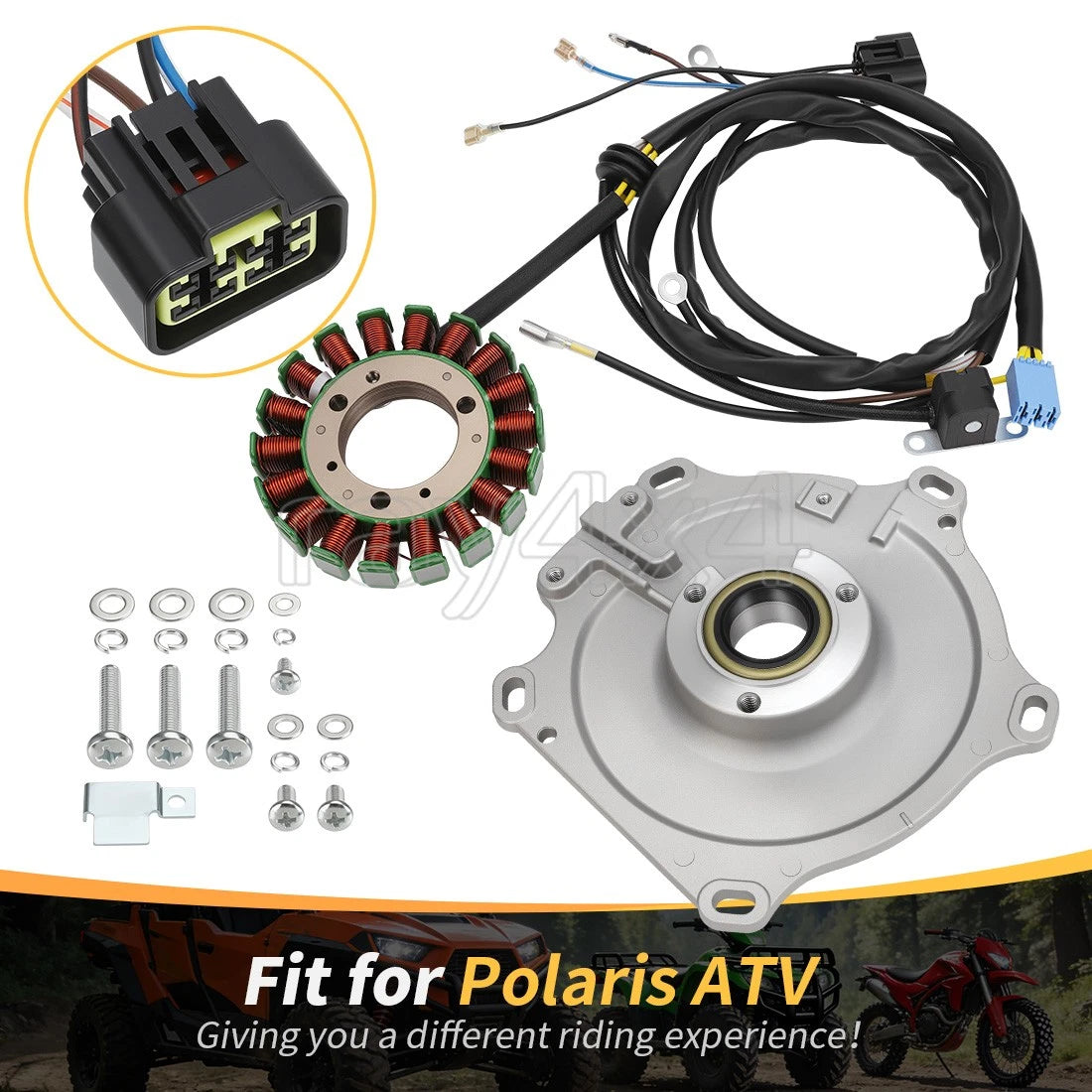 Stator w/Plate Assy for Polaris Magnum Trail Boss ATP Trail Blazer 330 (2003–2009)