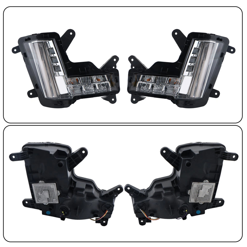 Pair LED Fog Lights for Cadillac Escalade (2015-2020) with Chrome Housing