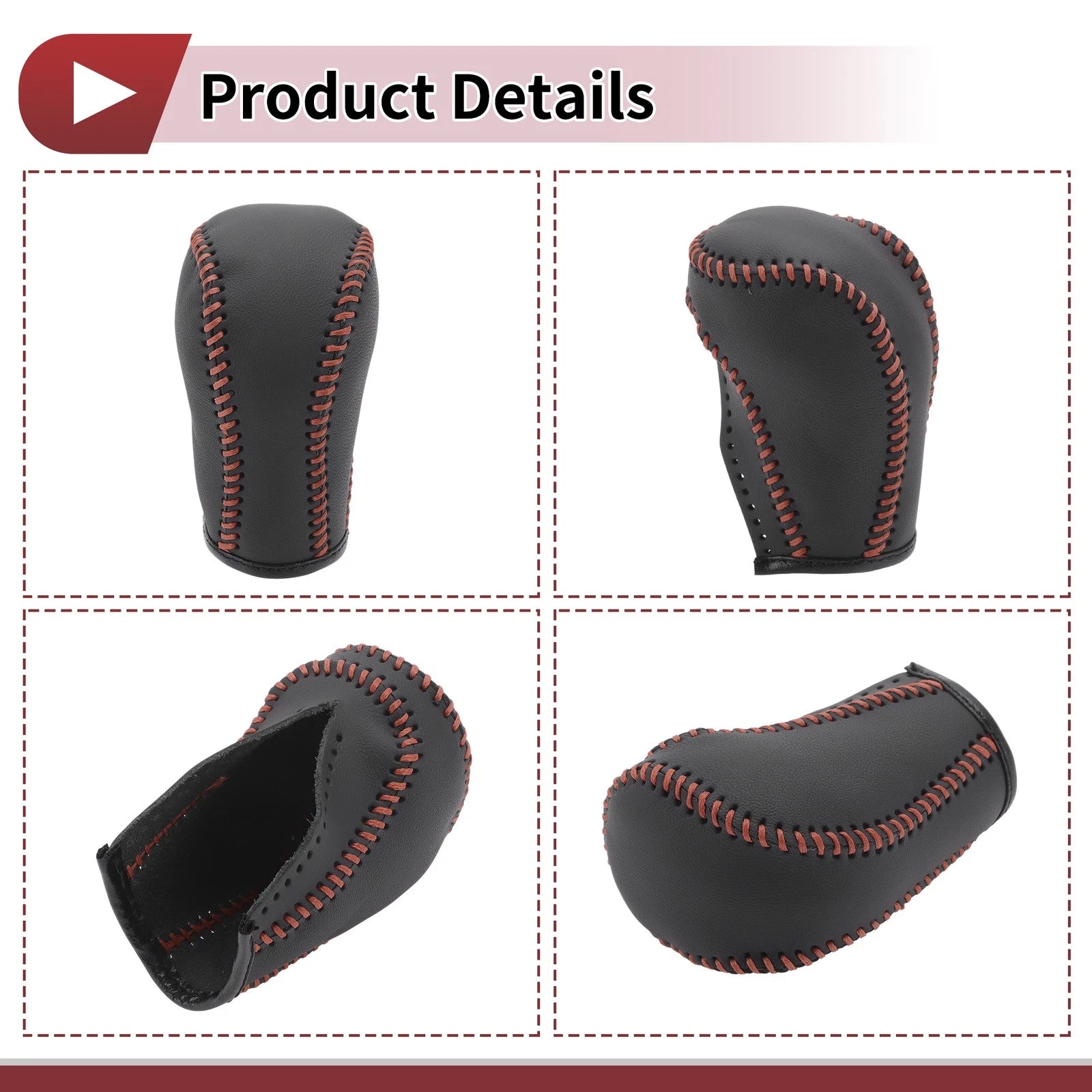 1 Pc Gear Shift Knob Cover for Mazda CX-5 (2013–2014) Black Brown